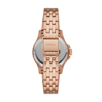 FB-01 Three-Hand Date Rose Gold-Tone Stainless Steel WatchFB-01 Three-Hand Date Rose Gold-Tone Stainless Steel Watch